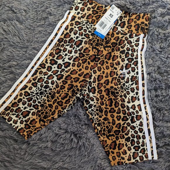Adidas Biker Shorts Animal Print - Picture 2 of 4